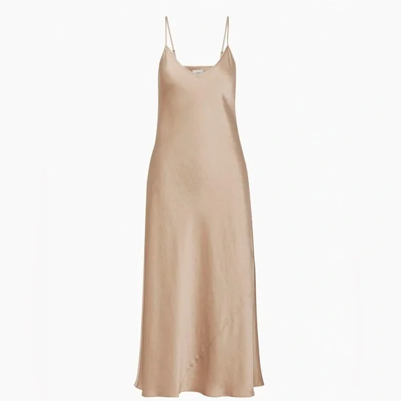 WILFRED Only Slip Satin Maxi Dress | Champagne | Small - Picture 10 of 11